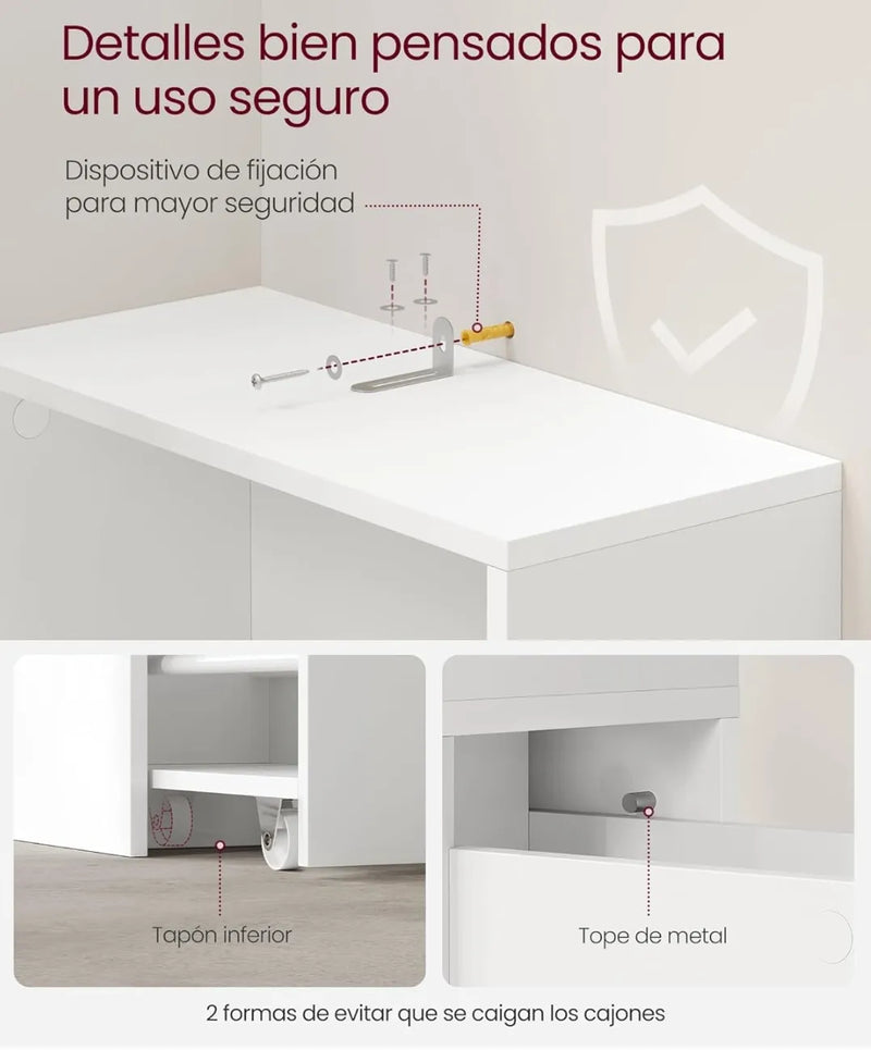 Armario de baño alto con cajones - Vasagle