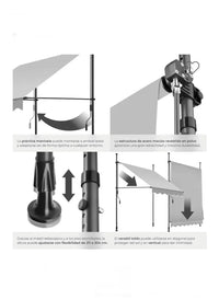 Toldo plegable para balcón 150cm