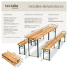 Juego de bancos y mesa para jardín