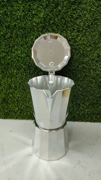 Cafetera italiana, Aluminio, Plata, 12 tazas