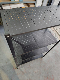 Estante de metal plegable con ruedas - Organize