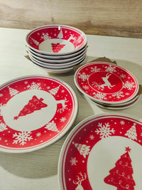 Juego de platos navideño - H&h