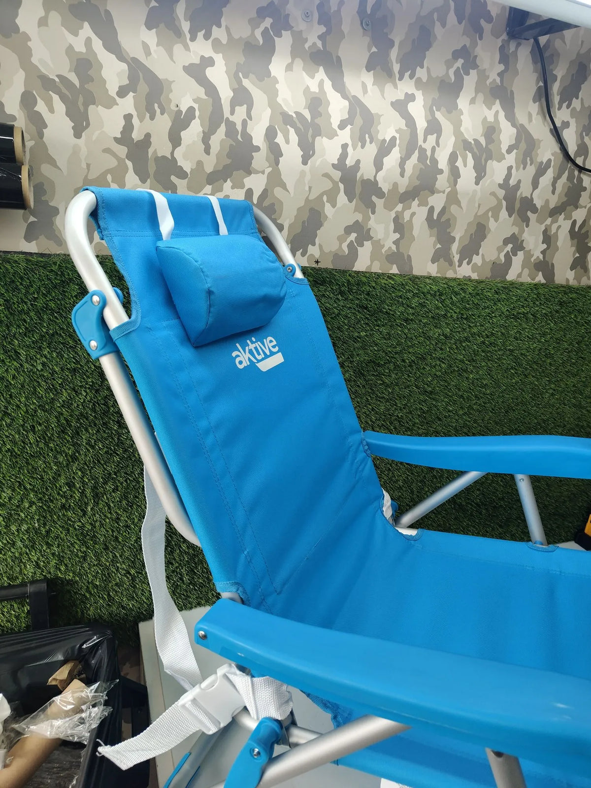 Silla plegable de playa con cojín - Aktive