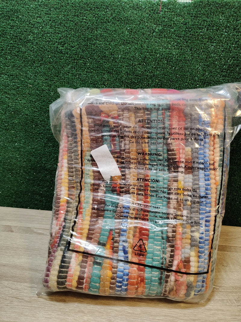 Alfombra 50x80 con Rayas Multicolores RAJRANG