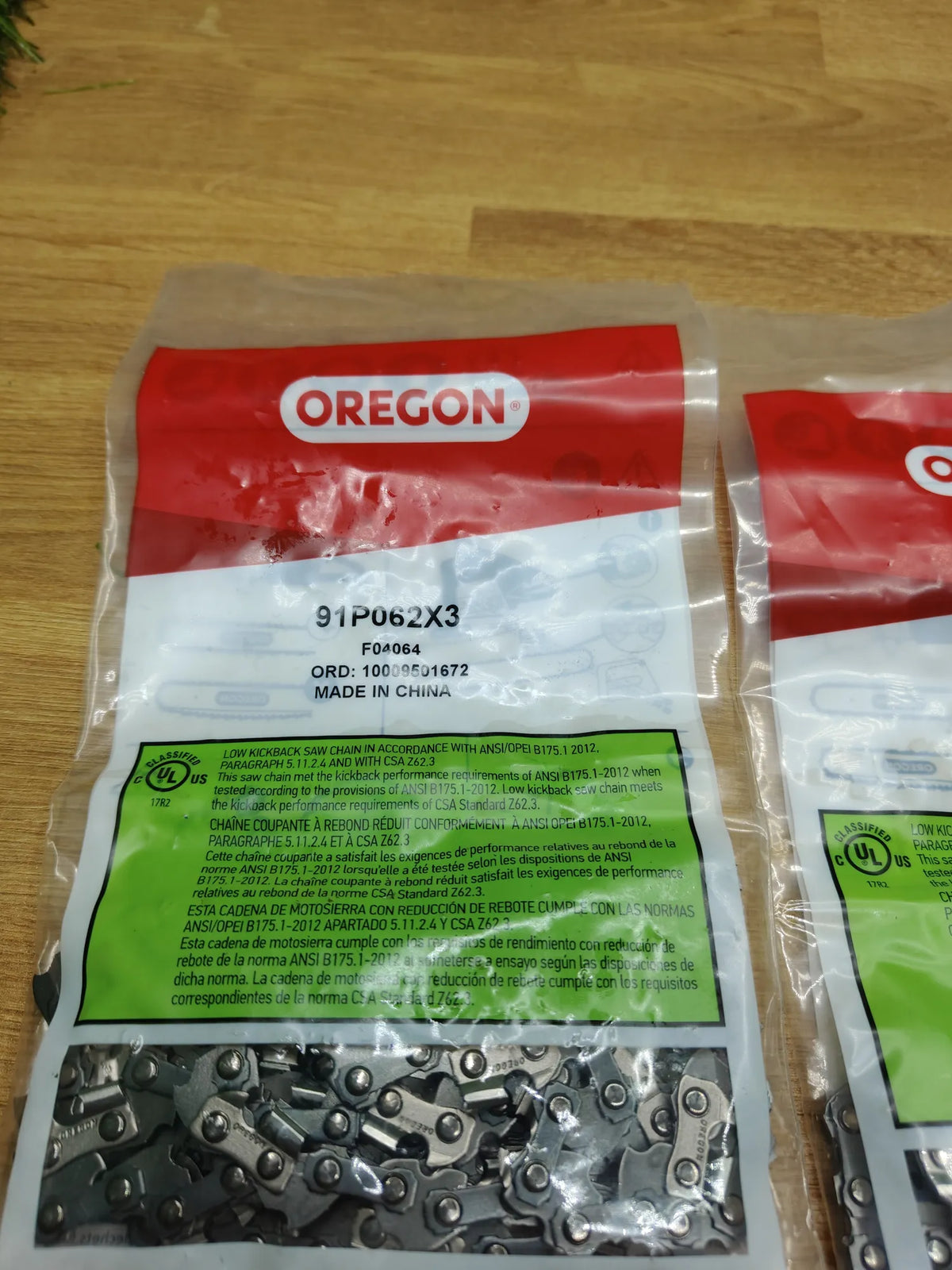 Pack 3 cadenas motosierra Oregon 91P062X3