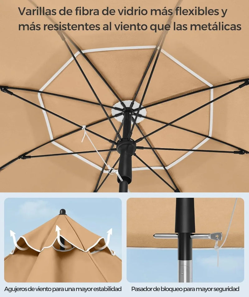 Sombrilla de 200cm bidireccional - Songmics