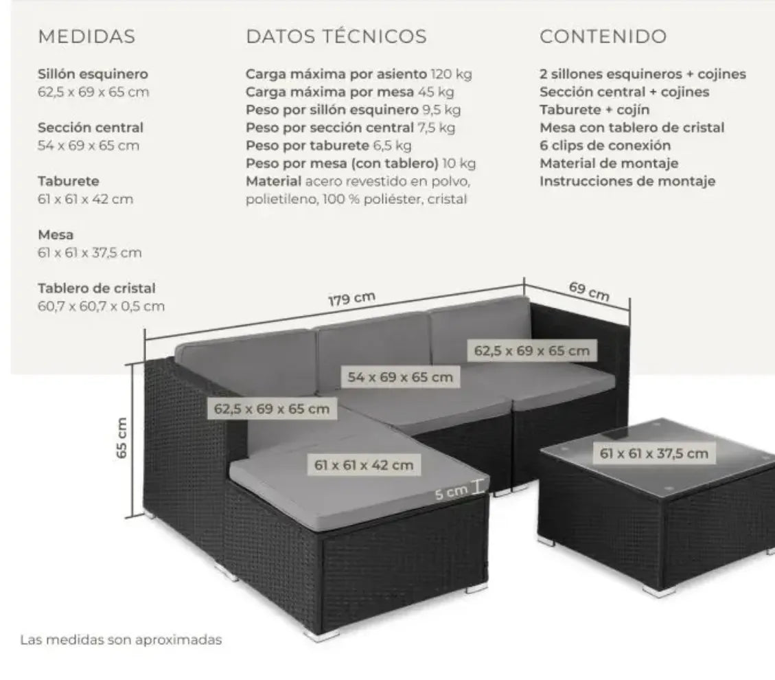 Conjunto de ratan