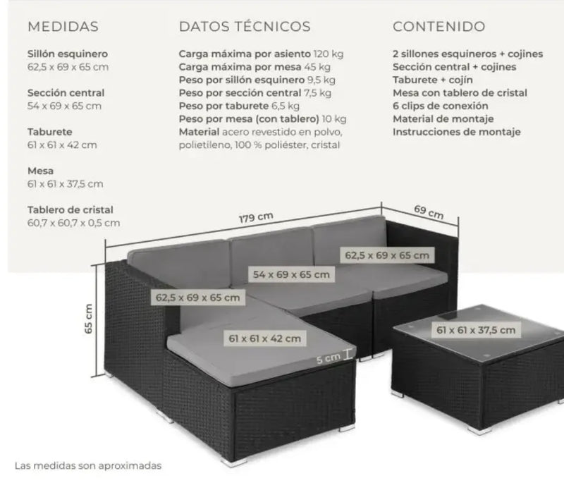 Conjunto de ratan