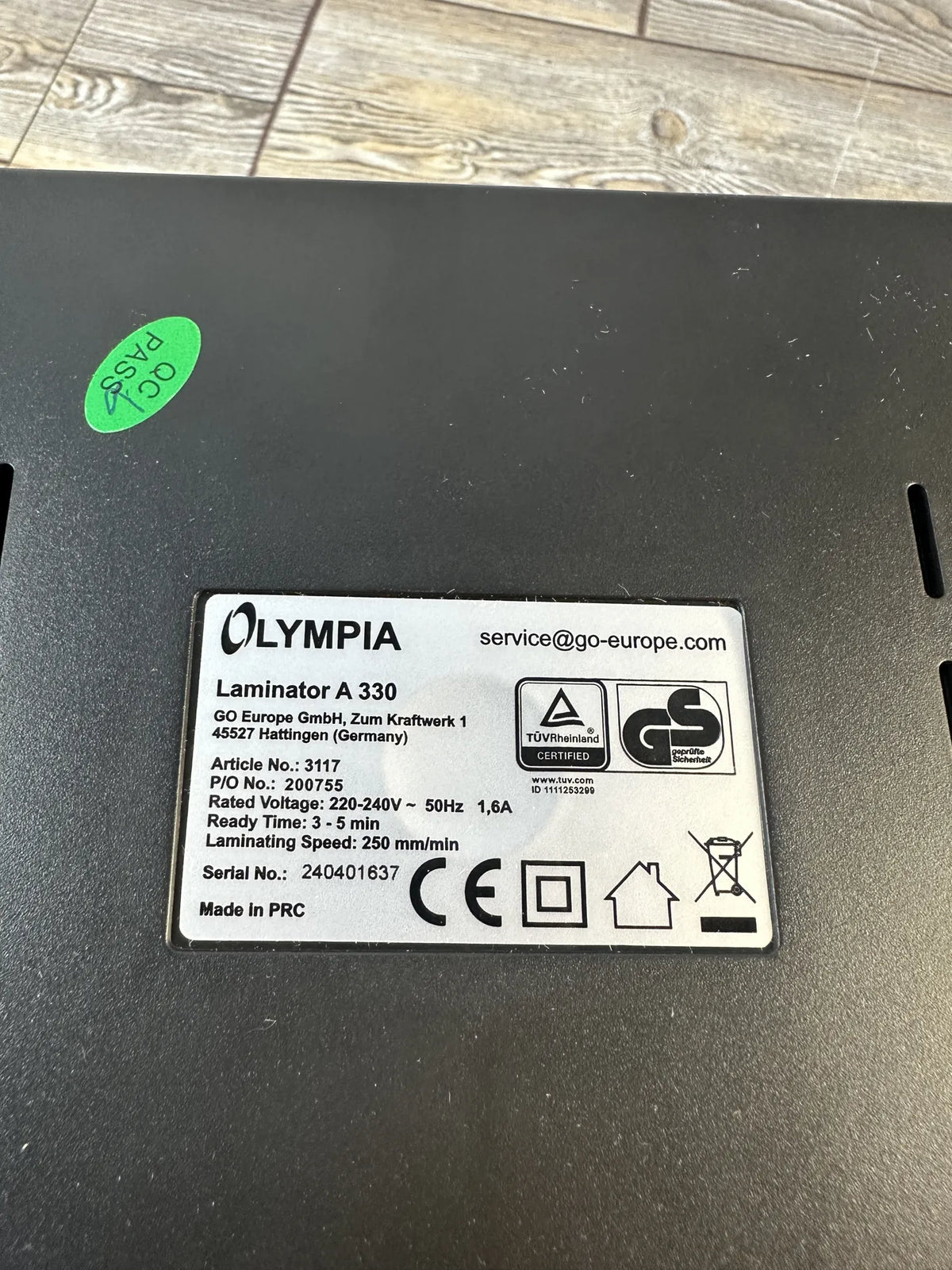 Laminador Olympia