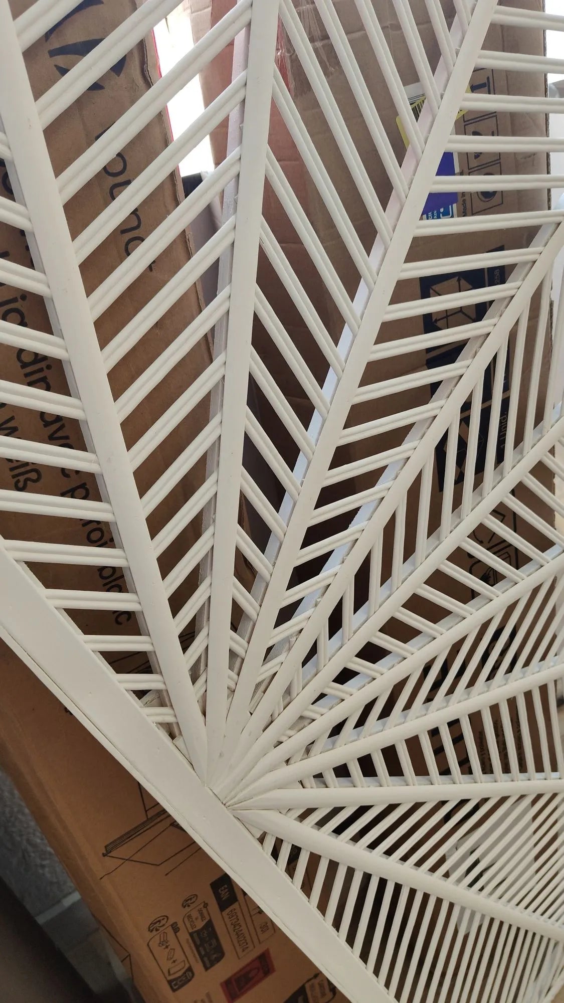 Cabecero Cama Madera Bambú Blanco