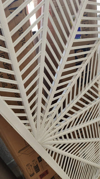 Cabecero Cama Madera Bambú Blanco