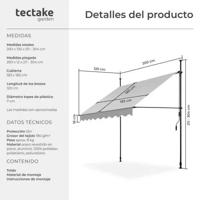 Toldo plegable para balcón para exterior