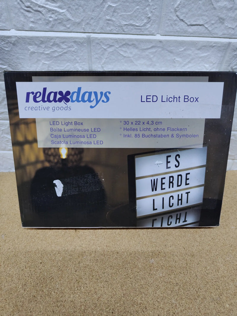 Caja de luz LED con letras