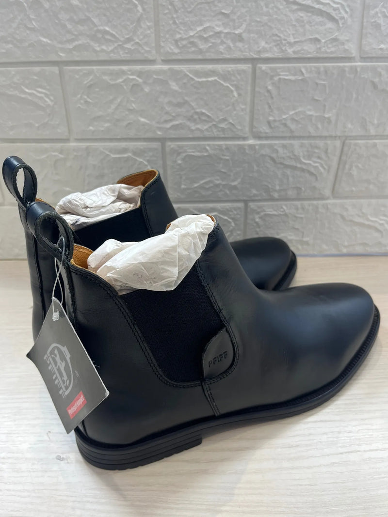 Botines Jodhpur de cuero negro PFIFF