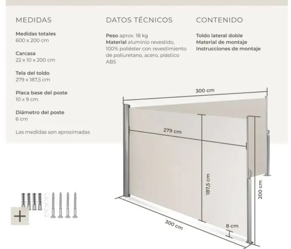 Toldo doble
