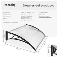 Marquesina transparente