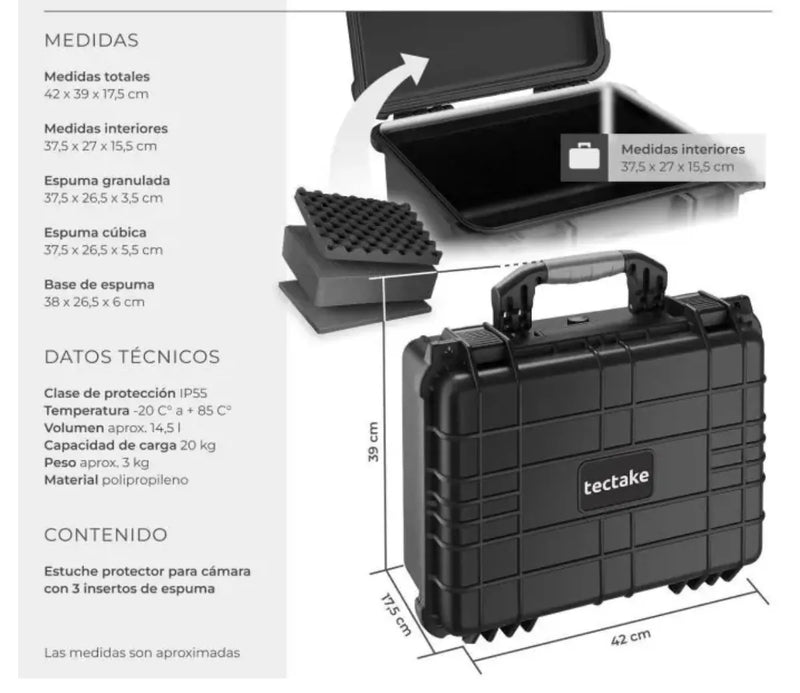 Maletín de protección para cámara