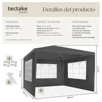Carpa con paredes apta a intemperie