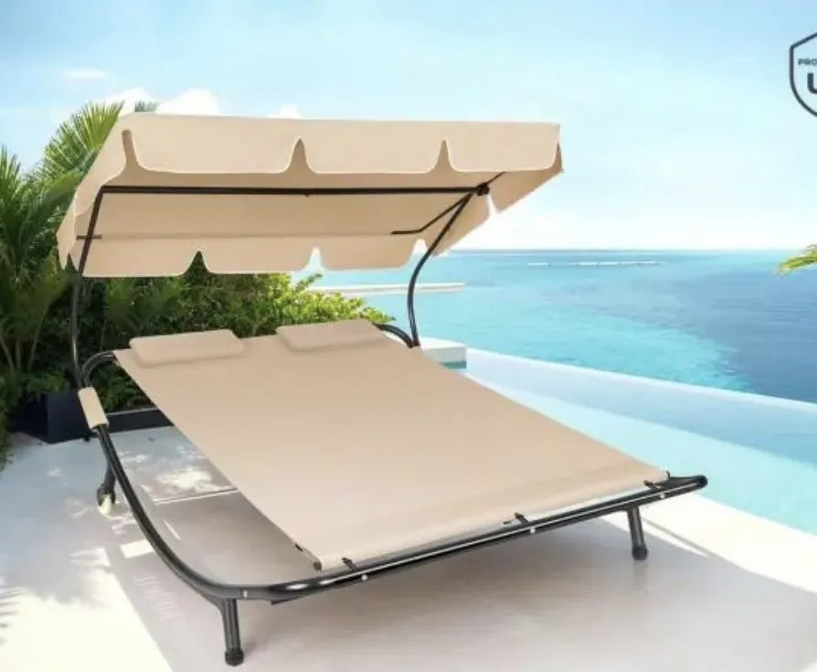 Tumbona con parasol