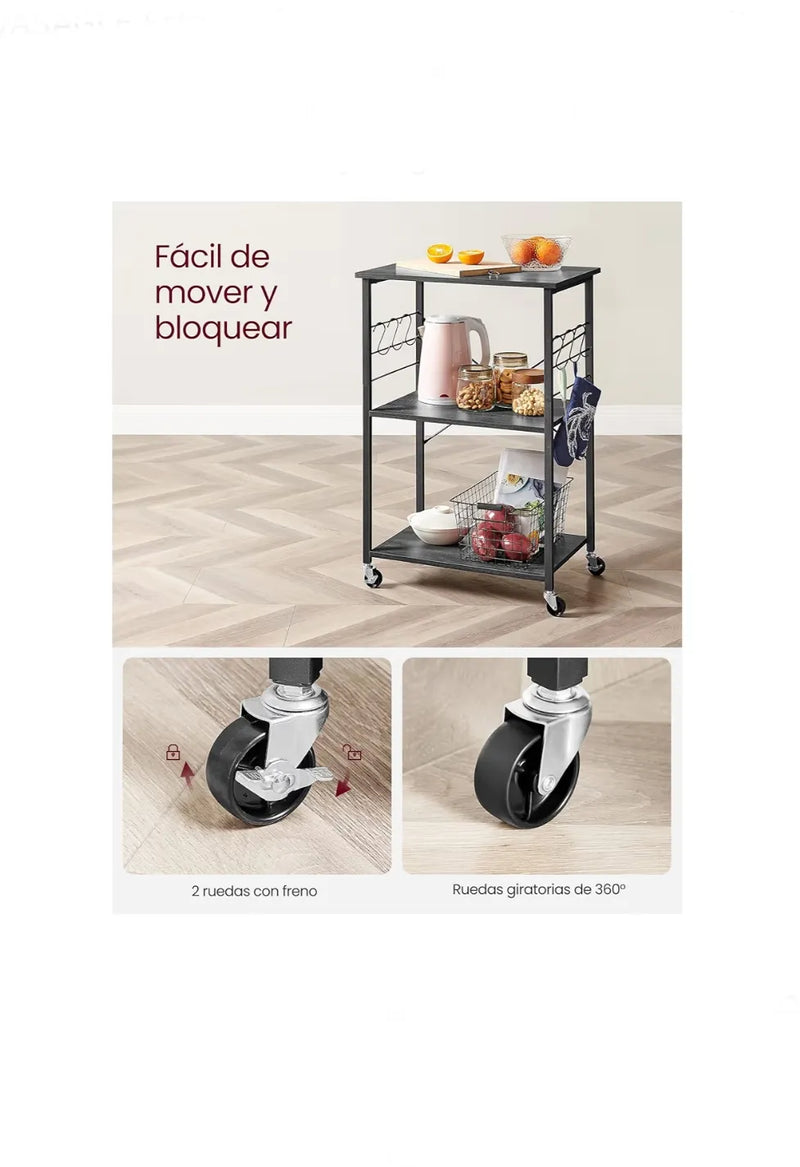 Estantería de Cocina con Ruedas