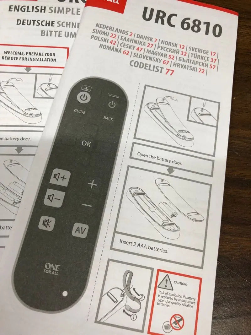 Control remoto universal TV