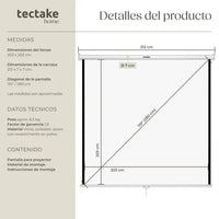 Pantalla de proyección para proyector