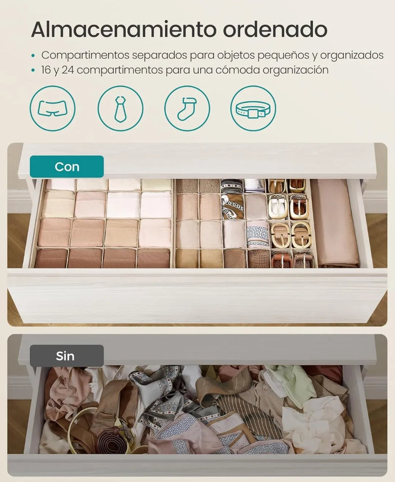 Juego de 4 organizadores de cajones