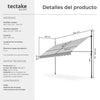 Toldo plegable para balcón gris claro