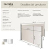 Toldo doble lateral de aluminio