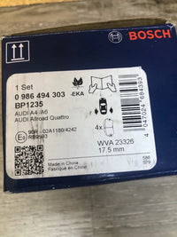 Pastillas de Freno Bosch BP1235 Traseras