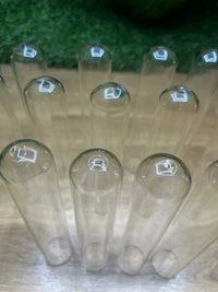 15 tubos de ensayo de cristal con cepillo de limpieza