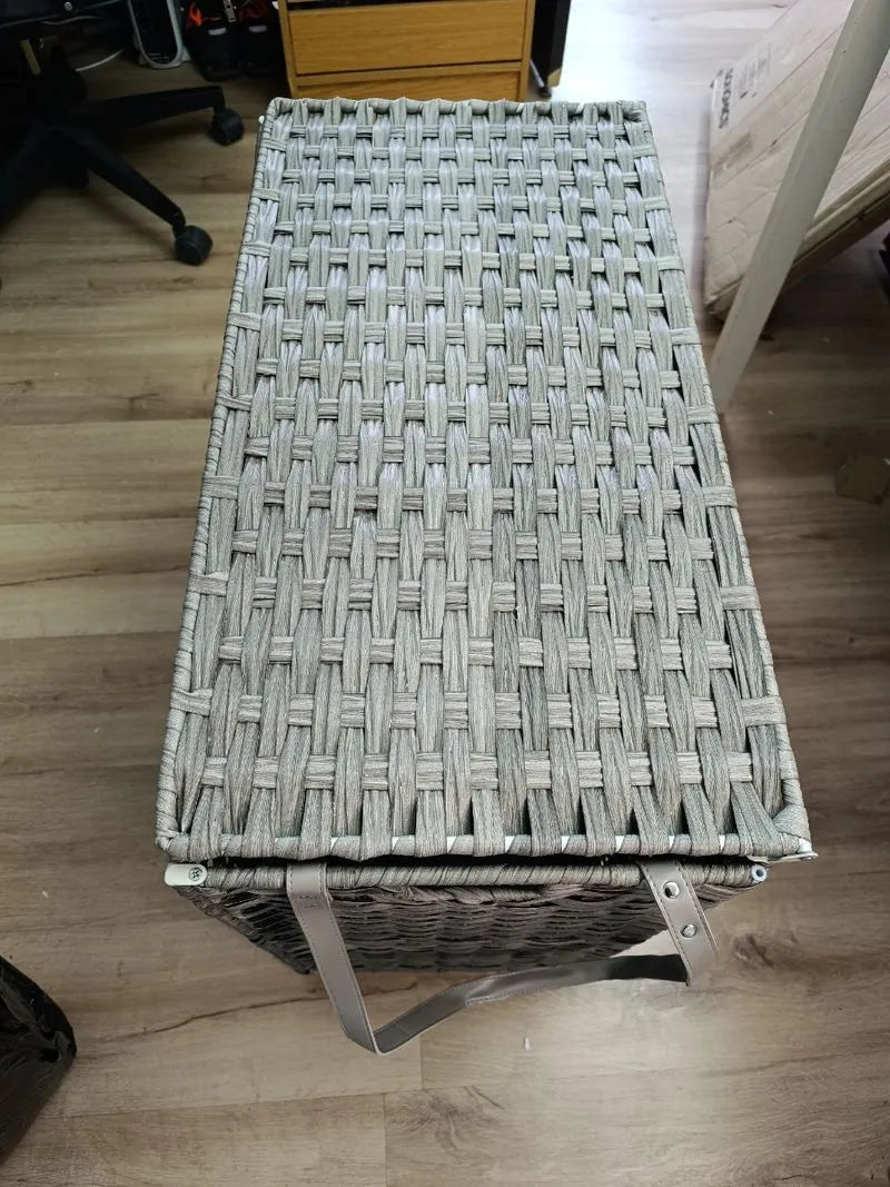 Cesto Ropa Sucia con Tapa, 160 L, Cesta Colada Est