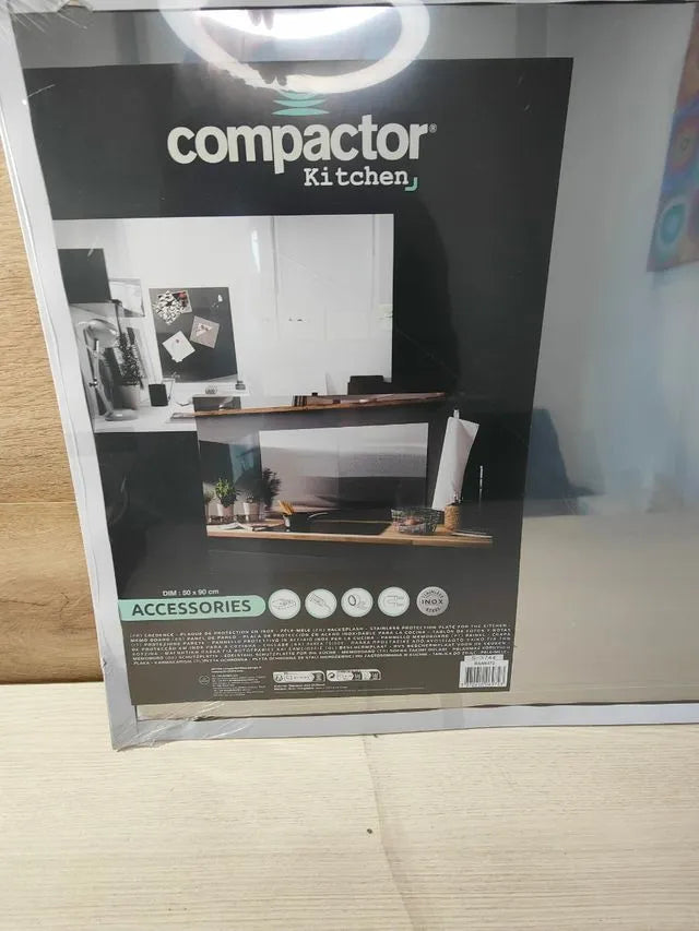 Compactor - Vajillero mural, Plata, 50 x 0.2 x H.9