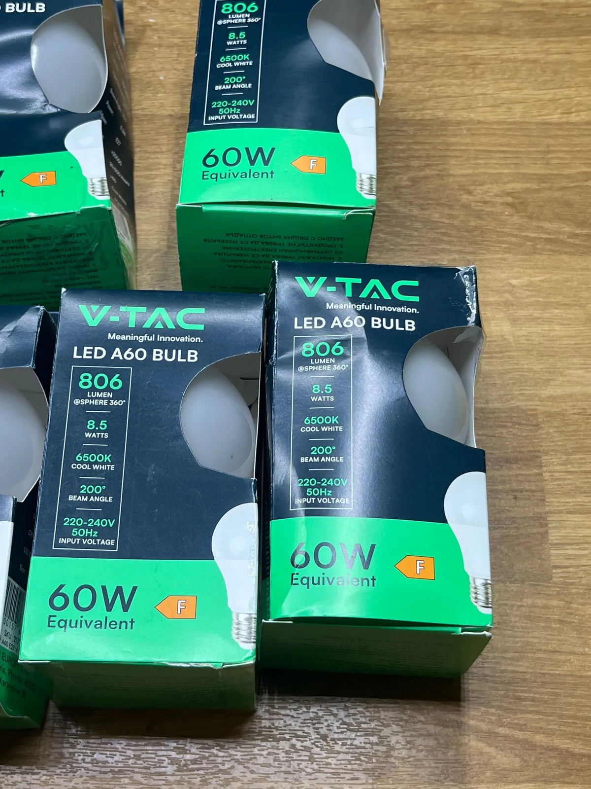8 Bombillas LED E27-8,5W V-TAC