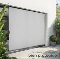 Toldo vertical exterior con manivela