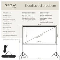 Pantalla para proyector portátil