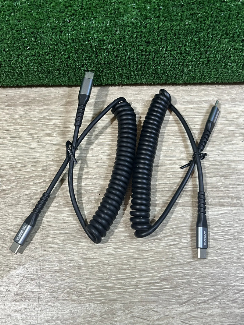 Cable USB C a USB C en espiral SUNGUY