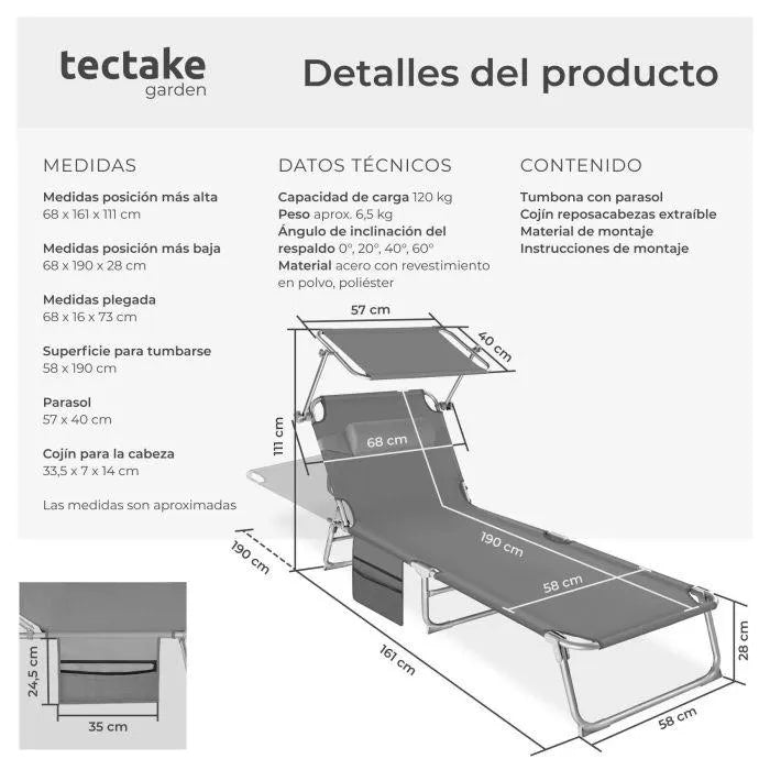 Tumbona de jardín CHLOÉ