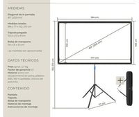 Pantalla de proyección portátil