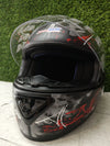 Casco de Moto Negro Gris Mate con Visor FS-801-99