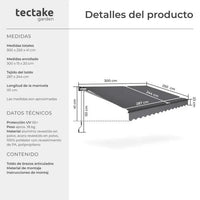 Toldo con brazo articulado