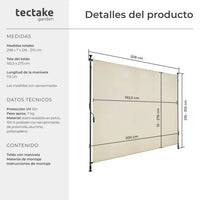 Toldo de pinza taija color beige