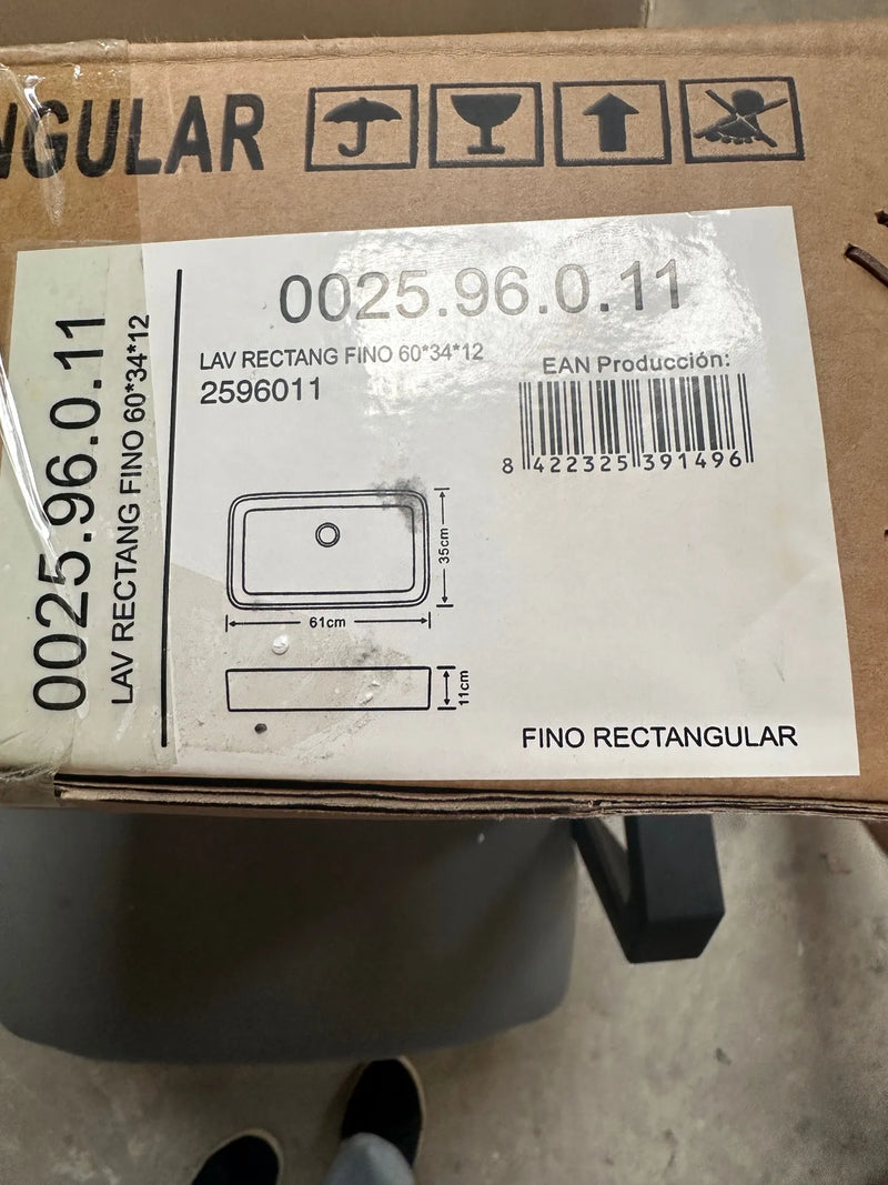 Lavabo cerámico para encimera