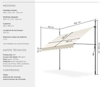 Toldo plegable para balcón