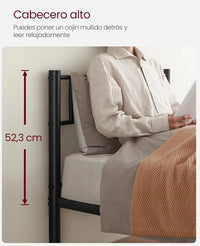 Marco de cama individual de metal