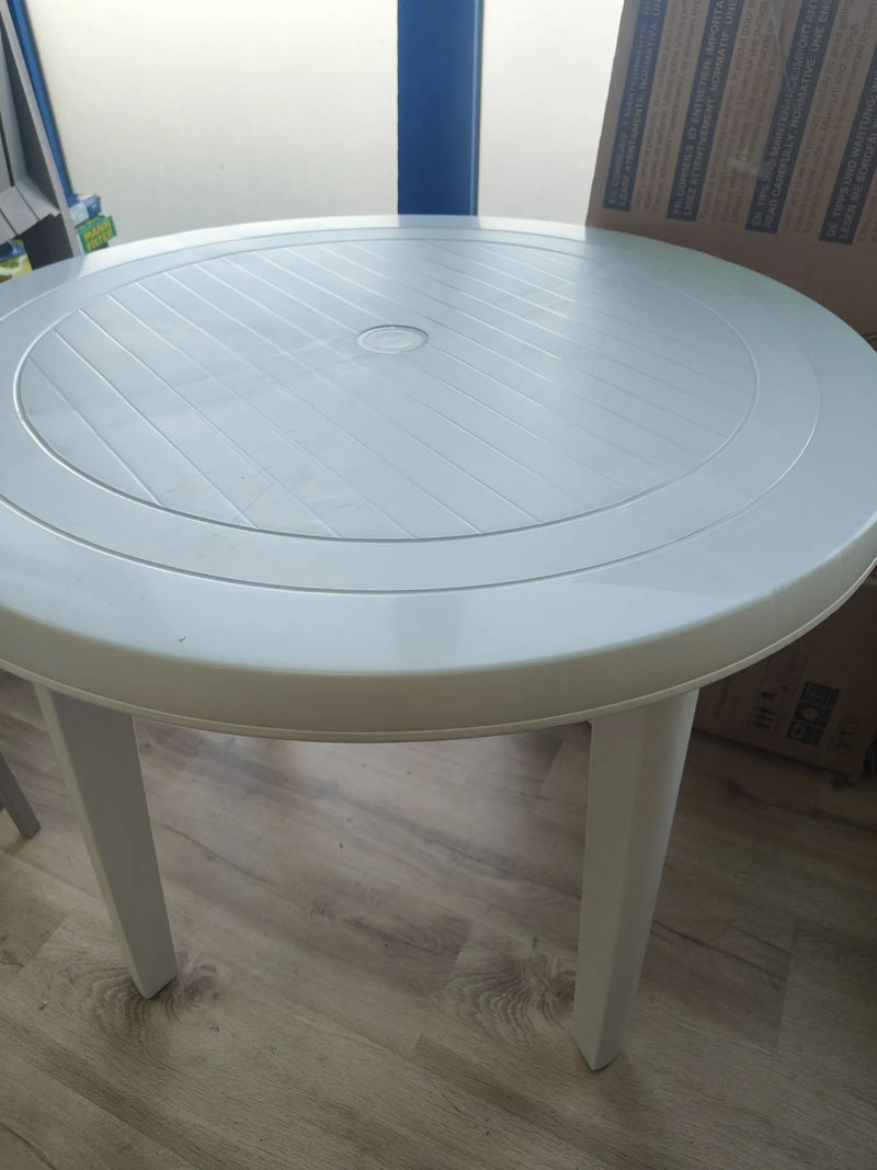 Mesa de jardín blanca braga 90cm