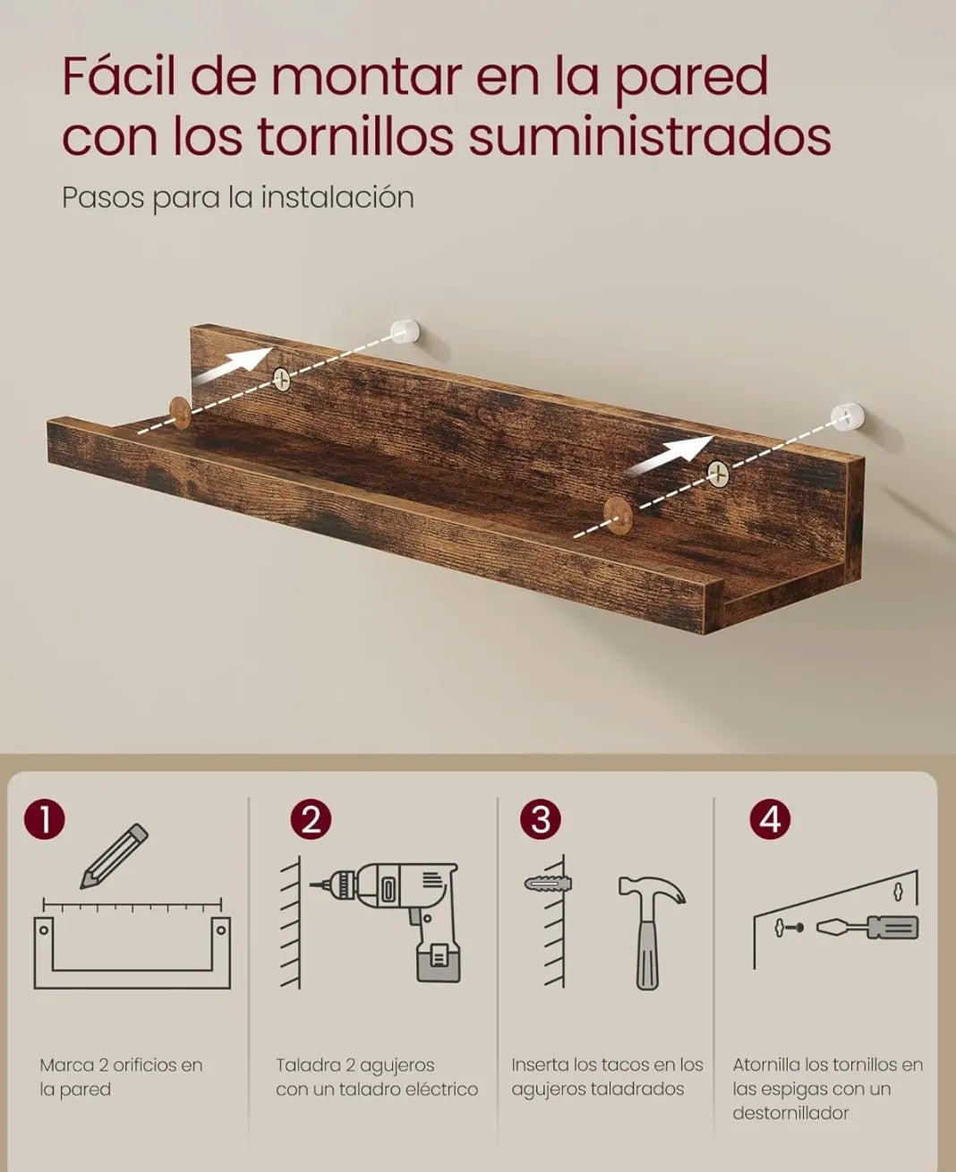 Estantes colgantes de pared juego de 3