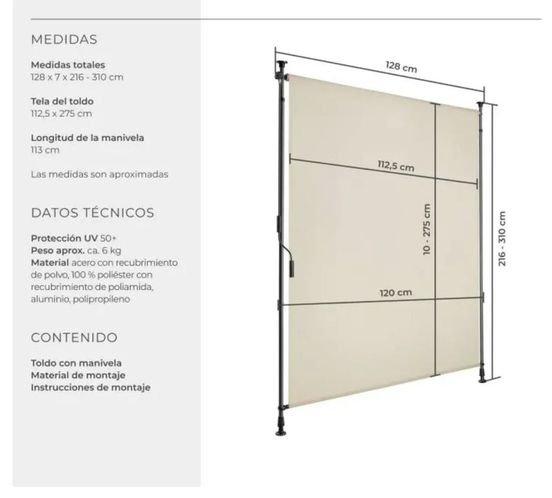 Toldo de pinza