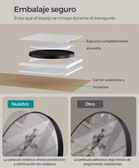 Espejo redondo de baño para pared