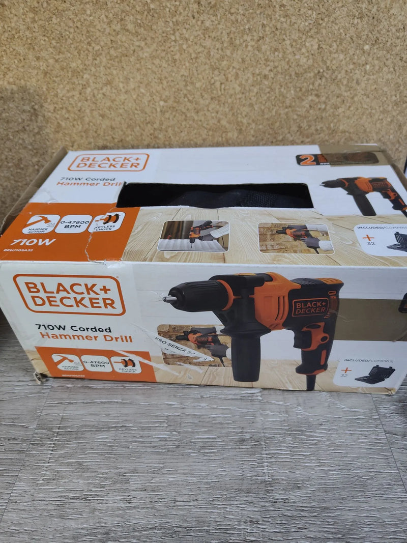Taladro percutor con cable Black+Decker